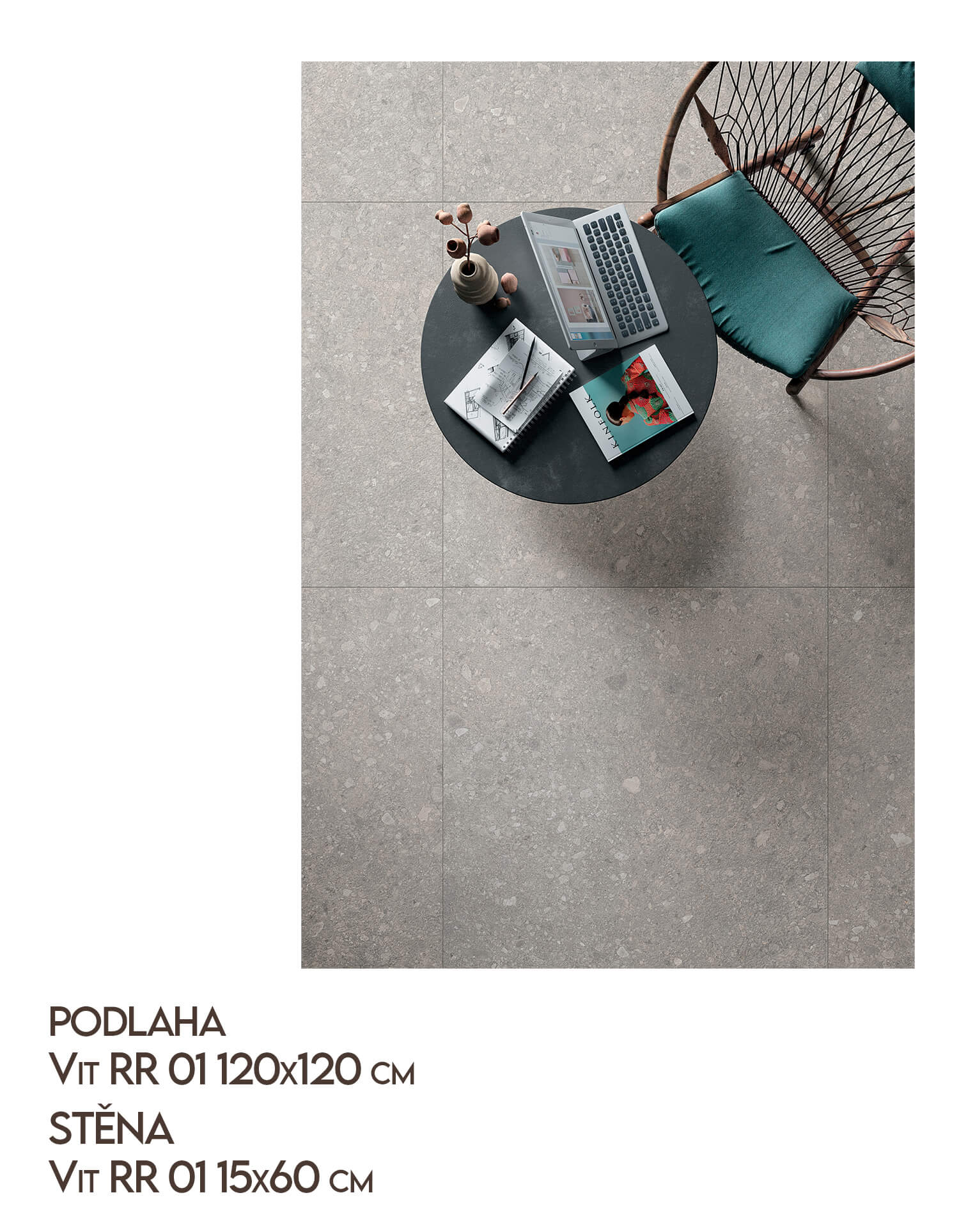 keramická dlažba terrazzo velkoformátová imitace kamene